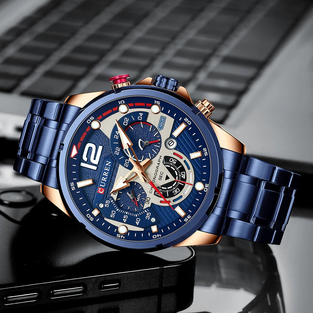 CURREN Luxury Chronograph Watch