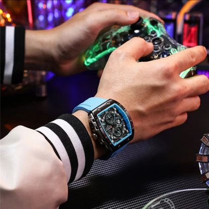 Curren 8442 Men's Skeleton Dial Chronograph Watch