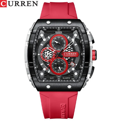 Curren 8442 Men's Skeleton Dial Chronograph Watch