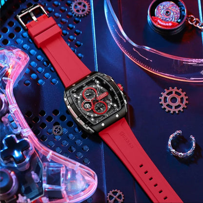 Curren 8442 Men's Skeleton Dial Chronograph Watch